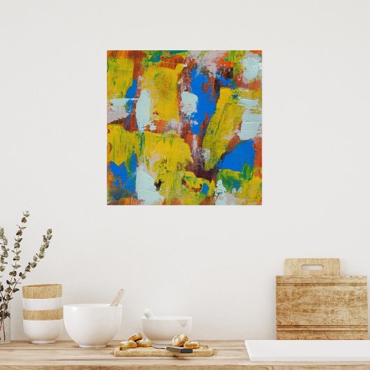 Abstracte expressie nr. 8 door Michael Moffa Poster (Keuken)