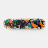 Abstracte Expressie Skateboard - Bold Splash Art (Horizontaal)