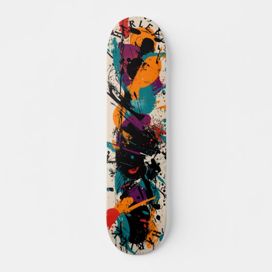 Abstracte Expressie Skateboard - Bold Splash Art (Voorkant)