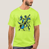 Abstracte expressie van jazz t-shirt (Voorkant)
