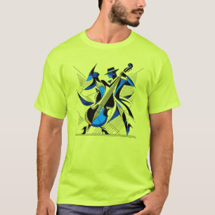 Abstracte expressie van jazz t-shirt