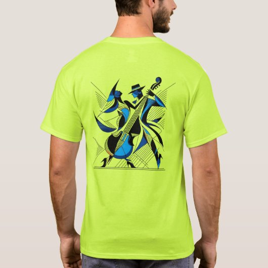 Abstracte expressie van jazz t-shirt (Achterkant)