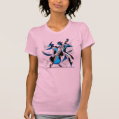 Abstracte expressie van jazz t-shirt (Voorkant)