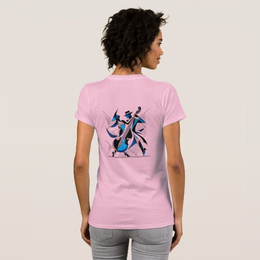 Abstracte expressie van jazz t-shirt (Achterkant volledig)