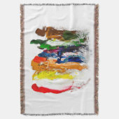 Abstracte expressie van menselijke figuren in bewe deken (Voorkant Verticaal)