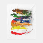 Abstracte expressie van menselijke figuren in bewe fleece deken (Voorkant)