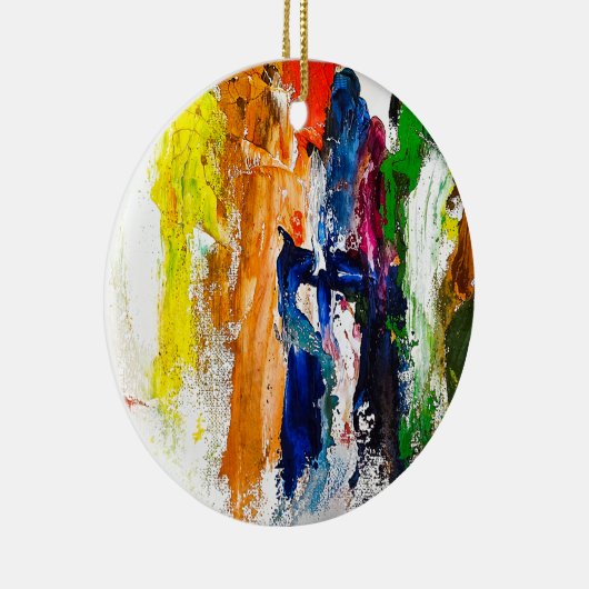 Abstracte expressie van menselijke figuren in bewe keramisch ornament (Rechts)