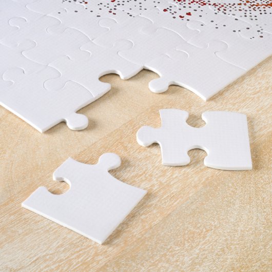 Abstracte expressie van menselijke figuren in bewe legpuzzel (Zijkant)