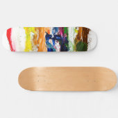 Abstracte expressie van menselijke figuren in bewe persoonlijk skateboard (Horizontaal)
