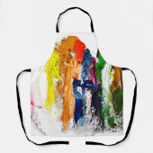 Abstracte expressie van menselijke figuren in bewe schort (Voorkant)