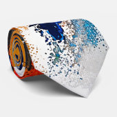 Abstracte expressie van menselijke figuren in bewe stropdas (Opgerold)