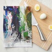 Abstracte expressie van menselijke figuren in bewe theedoek (Quarter Fold)