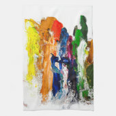 Abstracte expressie van menselijke figuren in bewe theedoek (Verticaal)