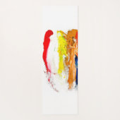 Abstracte expressie van menselijke figuren in bewe yogamat (Achterkant)