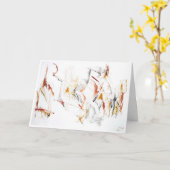 Abstracte expressie "Zorgzame gedachten" kaart (Gele Bloem)