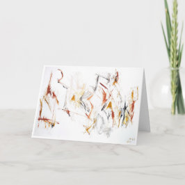 Abstracte expressie "Zorgzame gedachten" kaart