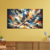 🎨 Abstracte Expressies Muurkunst: Canvas Afdruk (Insitu (Woonkamer))