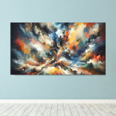 🎨 Abstracte Expressies Muurkunst: Canvas Afdruk (Insitu (Houten vloer))