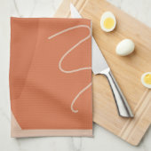 Abstracte expressionisme Bruin- en terracotta-vorm Theedoek (Quarter Fold)