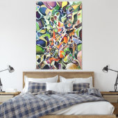 Abstracte expressionisme Chaos Theory Waterverf Canvas Afdruk (Insitu (Slaapkamer))