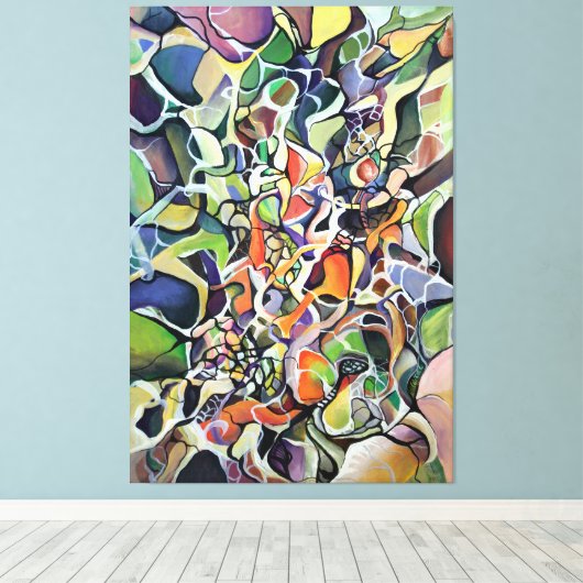 Abstracte expressionisme Chaos Theory Waterverf Canvas Afdruk (Insitu (Houten vloer))