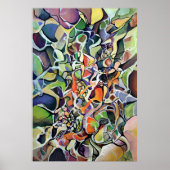 Abstracte expressionisme Chaos Theory Waterverf Poster (Voorkant)