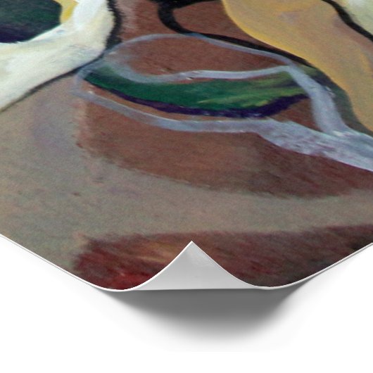 Abstracte expressionisme Chaos Theory Waterverf Poster (Hoek)