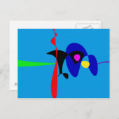 Abstracte expressionisme Eenvoudige digitale kunst Briefkaart (Voorkant / Achterkant)