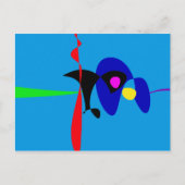 Abstracte expressionisme Eenvoudige digitale kunst Briefkaart (Voorkant)