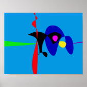 Abstracte expressionisme Eenvoudige digitale kunst Poster (Voorkant)
