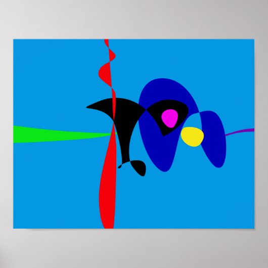 Abstracte expressionisme Eenvoudige digitale kunst Poster (Voorkant)