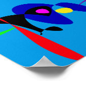 Abstracte expressionisme Eenvoudige digitale kunst Poster (Hoek)