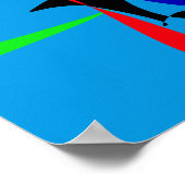 Abstracte expressionisme Eenvoudige digitale kunst Poster (Hoek)