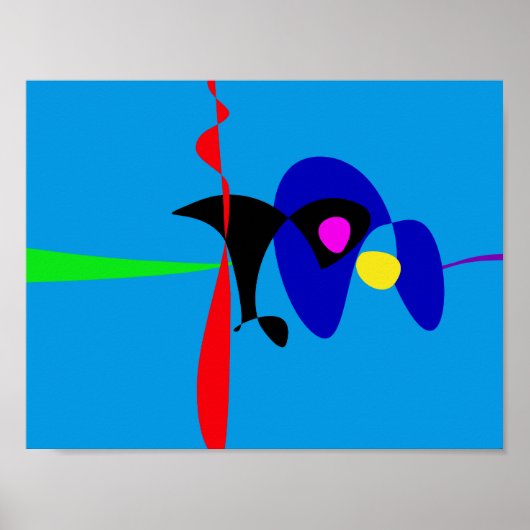 Abstracte expressionisme Eenvoudige digitale kunst Poster (Voorkant)