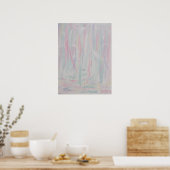 Abstracte Expressionispenseelstreken Schilderen II Poster (Keuken)