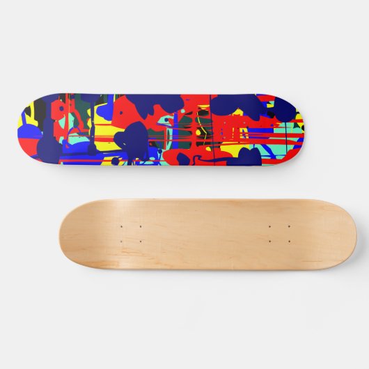 Abstracte expressionist 01 - Retro Skateboard (Horizontaal)