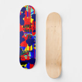 Abstracte expressionist 01 - Retro Skateboard (Voorkant)