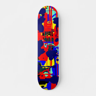Abstracte expressionist 01 - Retro Skateboard