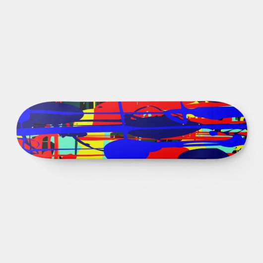 Abstracte expressionist 02 skateboard (Horizontaal)