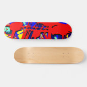 Abstracte expressionist 03 skateboard (Horizontaal)