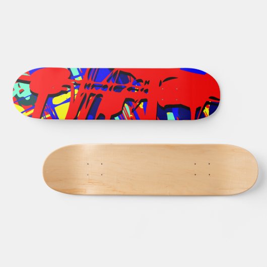 Abstracte expressionist 03 skateboard (Horizontaal)