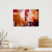 Abstracte expressionist Art Poster Moderne Prints (Keuken)