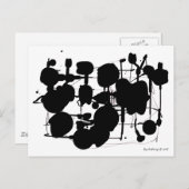 Abstracte expressionist briefkaart (Voorkant / Achterkant)