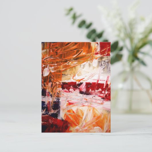 Abstracte expressionist briefkaart (Staand voorkant)