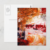 Abstracte expressionist briefkaart (Voorkant / Achterkant)