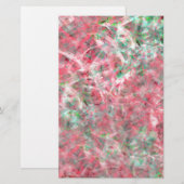 Abstracte expressionist Dans in Roze en Groen Briefpapier (Voorkant / Achterkant)