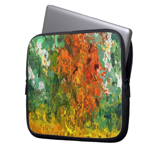 Abstracte expressionist Drip Electronics Bag Laptop Sleeve (Voorkant Links)