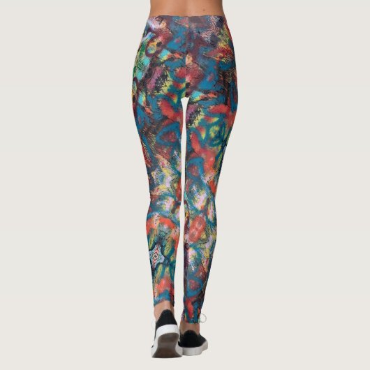 Abstracte expressionist leggings (Achterkant)