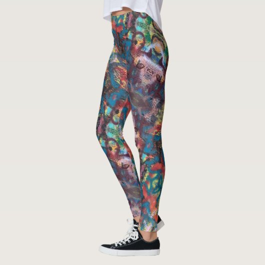 Abstracte expressionist leggings (Links)