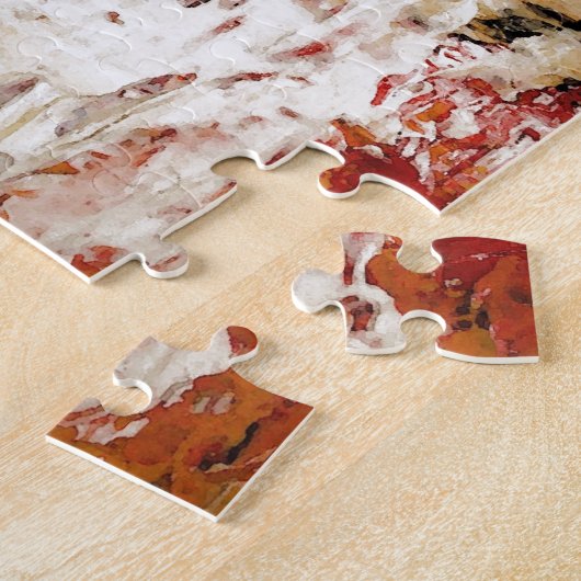 Abstracte expressionist legpuzzel (Zijkant)